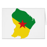 Guyane Flag Map GF cards