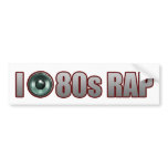 guys girls 80s RAP MUSIC HIP-HOP JAMS bumper stickers
