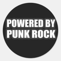 guys girls POWERED BY PUNK ROCK music Stickers