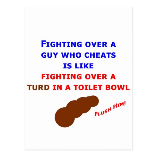 Guys Who Cheat Postcards