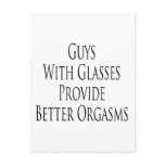 Guys With Glasses provide Better Orgasms postcards