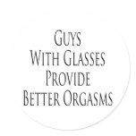 Guys With Glasses provide Better Orgasms stickers