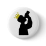 guzzler with crown icon pinback button