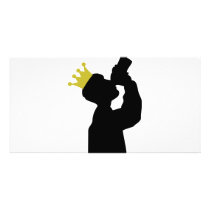 guzzler with crown icon custom photo card