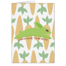 Gwennie The Bun: Night Raider Greeting Card