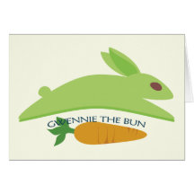 Gwennie The Bun With Carrot Card