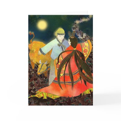 Gyeonwu & Jiknyeo: The Story of Chilseok in Korea Greeting Card by daphne1024
