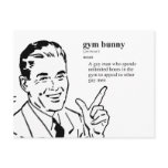 GYM BUNNY POST CARDS