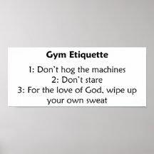 Gym Etiquette Print