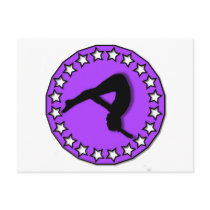 Gymnast in purple post card