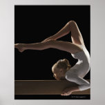 Gymnast on balance beam print