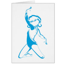 Gymnast Silhouette Card