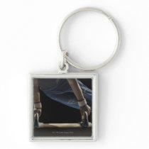 Gymnast swinging on pommel horse keychains