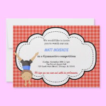 Gymnastic Boy Competition (Red) invitations