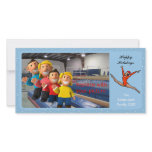 Gymnastic Holiday Photo Card Leap Santa photo cards