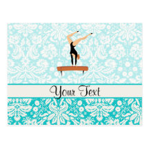 Gymnastics Balance Beam Post Cards