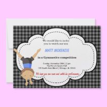 Gymnastics Boy competition invitations