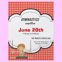 Gymnastics Boy Competition (Red) flyers