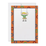 Gymnastics Boy on Rings Invitations - Blonde Hair