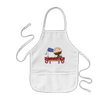 GYMNASTICS - Brunette Girl Balance Beam t-shirts Aprons