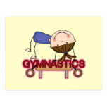 GYMNASTICS - Brunette Girl Balance Beam t-shirts Post Cards