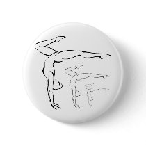 Gymnastics Pinback Button
