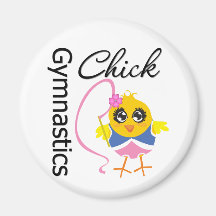 Gymnastics Chick Fridge Magnet