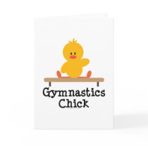 Gymnastics Chick Greeting Card