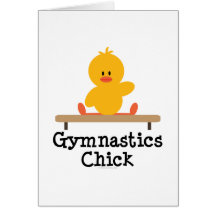 Gymnastics Chick Greeting Card