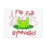Gymnastics frog postcard