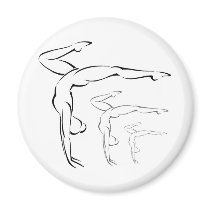 Gymnastics Refrigerator Magnet
