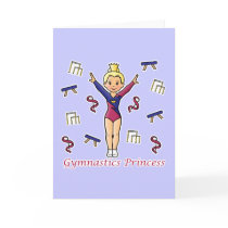 Gymnastics Princess Greeting Card