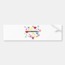 Gymnastics with Mixed Graphics Bumper Stickers