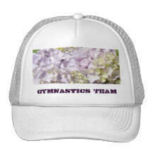 Gymnatics Team hats Lavender Hydrangea Flowers