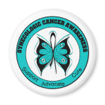 Gynaecologic Cancer Awareness Butterfly Circle magnets