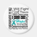 Gynaecologic Cancer Fight Persevere Overcome Win magnets