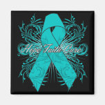 Gynaecologic Cancer Flourish Hope Faith Cure magnets