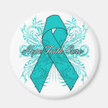 Gynaecologic Cancer Flourish Hope Faith Cure magnets