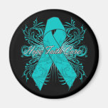 Gynaecologic Cancer Flourish Hope Faith Cure magnets