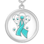 Gynaecologic Cancer Ribbon Angel In Memory Custom Jewelry