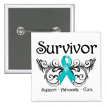Gynaecologic Cancer Survivor Floral Deco buttons