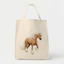 Gypsy Cob Horse Grocery Tote Bags