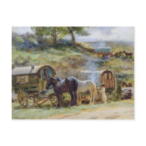 Gypsy Encampment, Appleby, 1919 Postcards