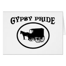 Gypsy Pride Black & White Caravan Card