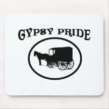 Gypsy Pride Black & White Caravan Mouse Pad