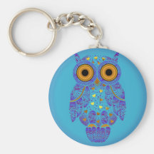 H00t Owl Blues Keychain