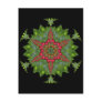 H1 Christmas Holly Berry Kaleidoscopic Mandala 1 Postcard