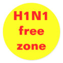 H1N1 free zone stickers