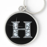"H" Diamond Bling Keychain