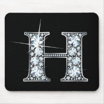 "H" Diamond Bling Mousepad